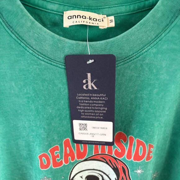 Anna-Kaci Graphic Tee – “Dead Inside But Jolly AF” (M), Oversized, Stretch / NWT - Picture 3 of 3